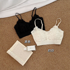 批发实力工厂性感美背吊带无钢圈薄款小胸聚拢女法式蕾丝大胸显小<b class='q'>内衣</b>