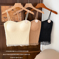 批发实力工厂性感蕾丝固定杯美背<b class='q'>内衣</b>吊带女外穿修身显瘦气质抹胸内搭