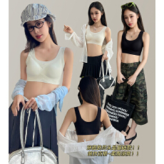 批发实力工厂美背无痕内衣女背心式<b class='q'>运动</b>文胸无钢圈舒适聚拢收副乳薄款