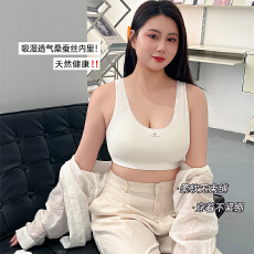 批发实力工厂加肥<b class='q'>大码</b><b class='q'>文胸</b>女纯棉无缝高弹百搭美背固定宽肩带妈妈背心