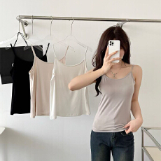 批发实力工厂小吊带背心<b class='q'>女</b>内搭西装打底白色春秋2026新款无袖修身上衣