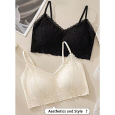 批发实力工厂法式蕾丝无钢托聚拢文胸V型杯薄款<b class='q'>内衣</b>无痕胸罩吊带背心