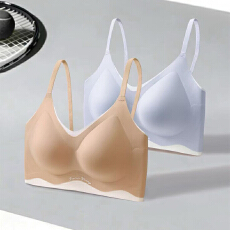 批发实力工厂新款无钢圈聚拢内衣女无痕软支撑全罩杯背心式运动文胸罩