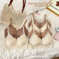 批发实力工厂无痕果冻条<b class='q'>内衣</b>女无钢圈小胸聚拢上托美背文胸甜美风背心
