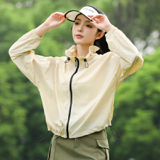 批发实力工厂夏季新款立领时尚轻<b class='q'>薄</b>防晒<b class='q'>夹克</b>徒步小个子宽松户外百搭款