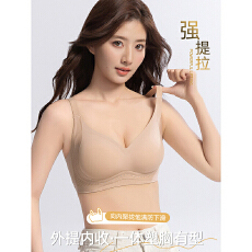 批发实力工厂粉底液小胸显大调整型女收副乳舒适<b class='q'>文胸</b>无痕美背内衣