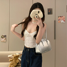 批发实力工厂蕾丝花边冰丝碎花吊带背心女内搭美背<b class='q'>文胸</b>一体带胸垫上衣