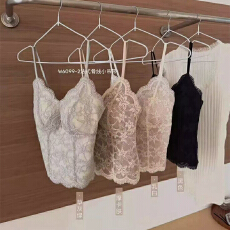 批发实力工厂背心内衣女带胸垫新款夏季法式性感蕾丝内搭上衣吊带打底