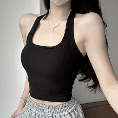批发实力工厂挂脖吊带背心女夏外穿美背带胸垫<b class='q'>文胸</b>一体式内搭<b class='q'>抹胸</b>上衣