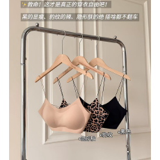 批发实力工厂点胶镂空美背细肩带<b class='q'>运动</b><b class='q'>文胸</b>女豹纹印花性感防震健身美背