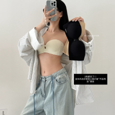 批发实力工厂前扣解放杯防滑内衣女无肩带裸感隐形防滑聚拢文胸罩女