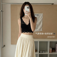 批发实力工厂蕾丝<b class='q'>贝壳</b>甜欲美背小吊带美背性感透气带胸垫打底美背