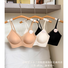 批发实力工厂夏季内衣女薄款透气冰丝美背隐形无痕舒适小胸聚拢胸罩