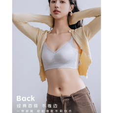 批发实力工厂舒适无痕<b class='q'>文胸</b>小胸聚拢显大无钢圈提拉收副乳薄款内衣女士