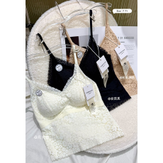 批发实力工厂春夏新品<b class='q'>蕾丝</b>性感美背打底女士内衣一体<b class='q'>胸</b>垫吊带V领<b class='q'>裹</b><b class='q'>胸</b>