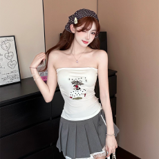 批发实力工厂新款女时尚高品质抹胸刺绣设计洋气百搭休闲抹胸显瘦美背