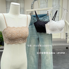 批发实力工厂<b class='q'>蕾丝</b>抹胸内衣女夏薄款小胸无钢圈防走光收副乳防下垂<b class='q'>文胸</b>