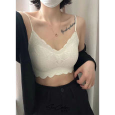 批发实力工厂蕾丝美背内衣女聚拢夏季薄款抹胸<b class='q'>防走光</b><b class='q'>文胸</b>罩吊带一体