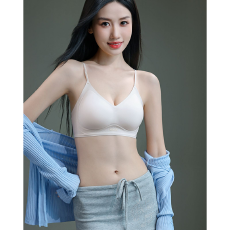 批发实力工厂无痕舒适内衣女<b class='q'>夏</b>季薄款透气小胸聚拢防下垂隐形文胸罩女