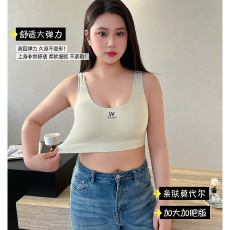 批发实力工厂新款夏季<b class='q'>大码</b>女莫代尔内衣<b class='q'>文胸</b>宽松背心胖MM内穿运动胸罩