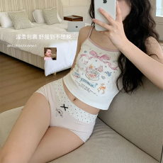 批发实力工厂夏季新款乖甜学妹萌熊<b class='q'>小</b><b class='q'>内裤</b>中腰亲肤透气抗菌无痕三角裤