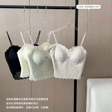 批发实力工厂带胸垫法式<b class='q'>蕾丝</b>性感吊带背心美背抹胸式内衣女士冰丝<b class='q'>文胸</b>
