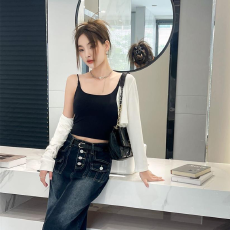 批发实力工厂辣妹白色<b class='q'>吊带</b>背心女士带胸垫内搭可外穿新款<b class='q'>打底</b>内衣修身