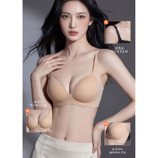 批发实力工厂细闪聚拢内衣女小胸显大无痕上托防下垂调整型收副乳胸罩