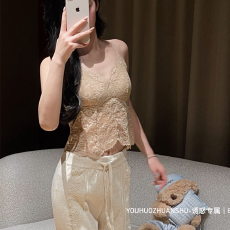 批发实力工厂法式性感蕾丝鱼骨吊带女轻薄透气舒适外穿内搭美背背心潮
