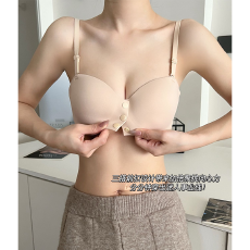 批发实力工厂无痕<b class='q'>前</b><b class='q'>扣</b>性感内衣女薄款大胸显小胸聚拢收副乳纯欲<b class='q'>文胸</b>罩