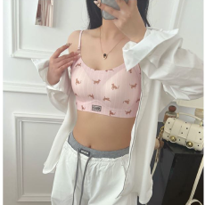 实力工厂抹胸内衣女薄款小胸聚拢新款无痕软支撑萌趣小狗印花文胸