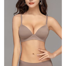 批发实力工厂聚拢内衣女小胸无痕一片式收副乳防下垂<b class='q'>文胸</b>平胸专用胸罩