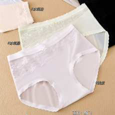 批发实力工厂纯欲感蝴蝶结性感蕾丝<b class='q'>内裤</b>女士新款蚕丝低腰包臀舒适透气