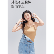 批发实力工厂挂脖美背吊带背心女<b class='q'>文胸</b>一体式带胸垫内搭遮副乳打底显瘦