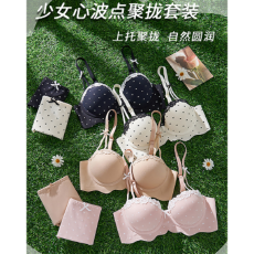 批发实力工厂甜美少女可爱夏季舒适小胸聚拢无痕收副乳防下垂<b class='q'>性感</b><b class='q'>文胸</b>