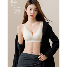 批发实力工厂内衣<b class='q'>女士</b>小胸聚拢防下垂收副乳V领固定杯舒适软支撑<b class='q'>文胸</b>