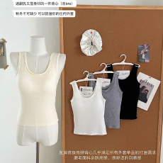 批发实力工厂辣妹露背吊带背心外穿女<b class='q'>夏季</b>美德拉带胸垫内搭<b class='q'>文胸</b>打底