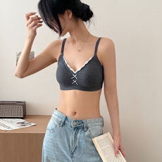 批发实力工厂柔感甜美蕾丝内衣小胸聚拢轻薄无钢圈软支撑舒适透气文胸