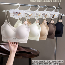 批发实力工厂无痕粉底液<b class='q'>文胸</b>女果冻胶提拉软支撑细肩带内衣吊带背心