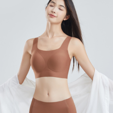 批发实力工厂光面<b class='q'>隐形</b>磨毛内衣女聚拢收副乳防下垂无钢圈美背<b class='q'>文胸</b>罩
