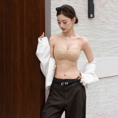 批发实力工厂韩系蕾丝内衣女小<b class='q'>胸</b>聚拢平胸显大<b class='q'>胸</b>手掌杯纯欲抹胸文胸罩