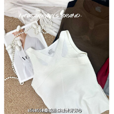批发实力工厂吊带背心新款女蚕丝美背免穿文胸一体带胸垫无痕打底内衣