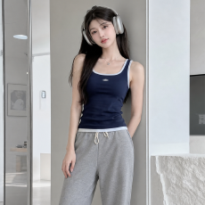 批发实力工厂含胸垫一体式运动瑜伽背心修身上衣吊带运动普拉提美背女