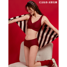 批发实力工厂本命年套装内衣女聚拢收副乳防下垂红色内裤结婚无痕<b class='q'>文胸</b>