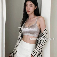 批发实力工厂贵妇缎面桑蚕丝莫代尔提拉内衣聚拢收副乳防下垂文胸薄