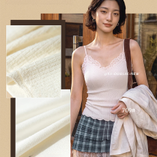 批发实力工厂法式蕾丝肌理感吊带背心女带胸垫一体内搭外穿秋<b class='q'>冬</b>美背