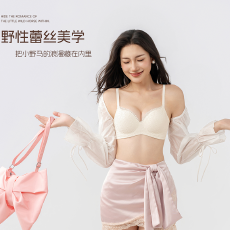 批发实力工厂纯欲蕾丝聚拢内衣女显大软支撑上托防下垂升杯性感文胸罩