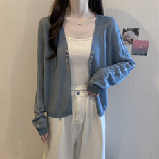批发<b class='q'>实拍</b>胖mm夏装大码女装新款薄款设计感外搭防晒空调衫开衫上衣<b class='q'>外套</b>