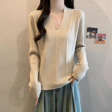 批发实拍胖妹妹大码女装秋冬装打底针织衫肌理设计感毛衣显瘦减龄上衣
