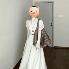 批发白色<b class='q'>针织</b>连衣裙子女秋冬季2025新款内搭打底长裙新年穿搭一整<b class='q'>套装</b>